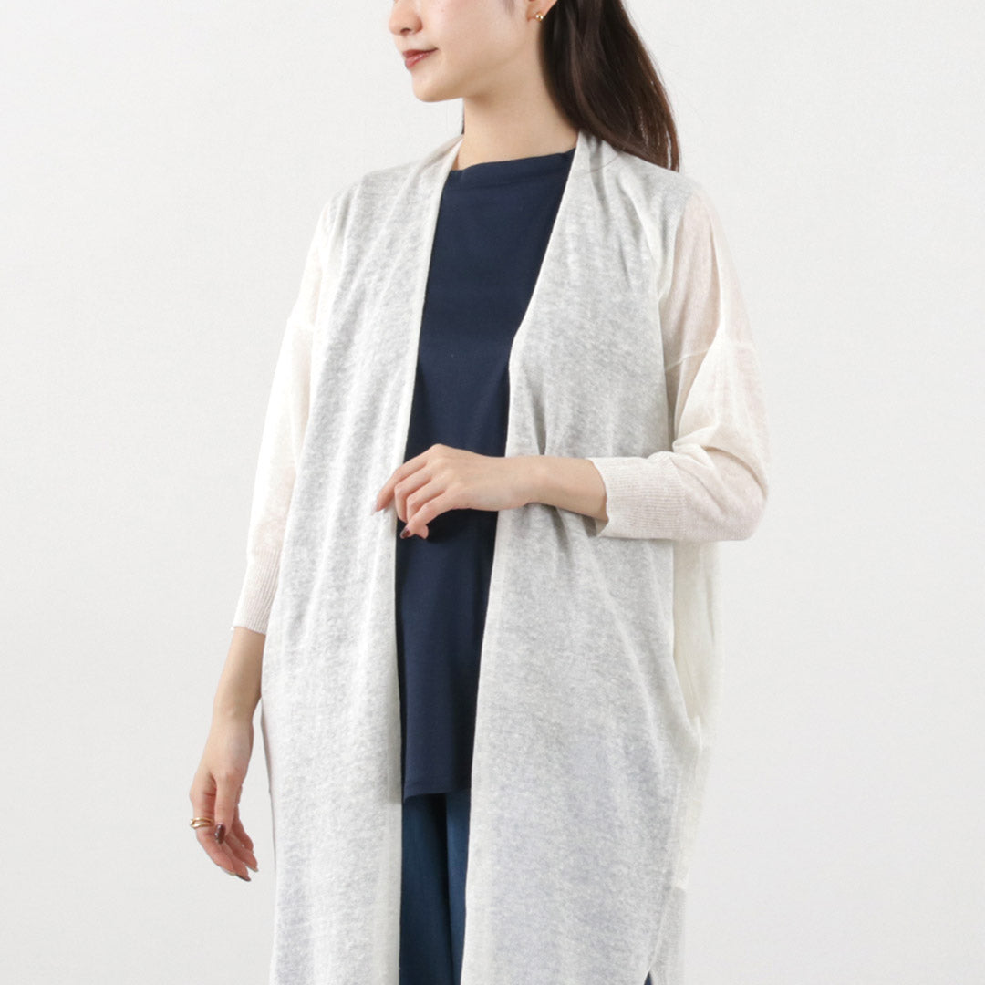 【50%OFF】MAO MADE(マオメイド) トスコリネン ミディアム丈 カーディガン