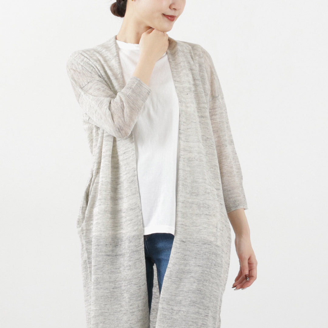 【50%OFF】MAO MADE(マオメイド) トスコリネン ミディアム丈 カーディガン