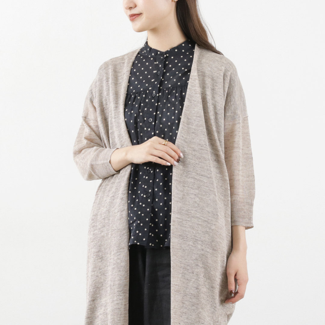 【50%OFF】MAO MADE(マオメイド) トスコリネン ミディアム丈 カーディガン