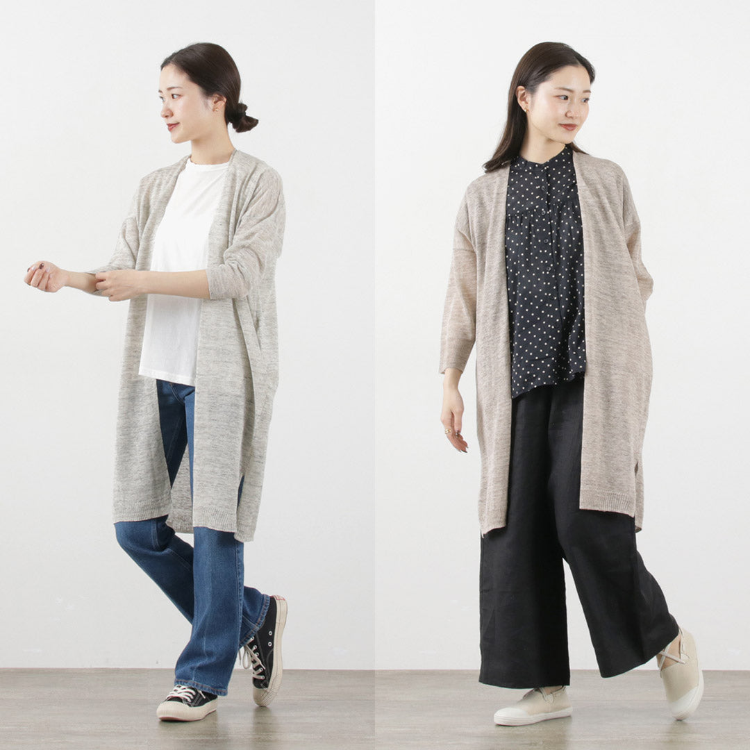 【50%OFF】MAO MADE(マオメイド) トスコリネン ミディアム丈 カーディガン