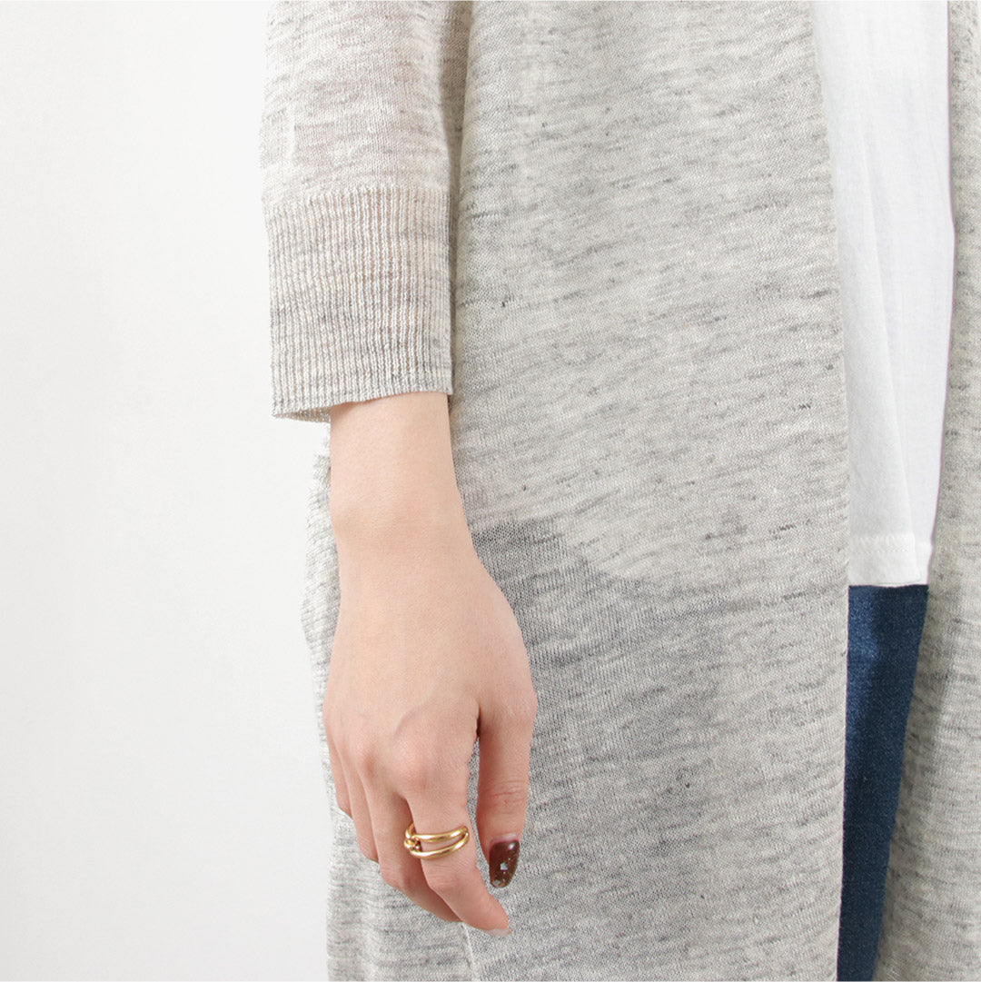 【50%OFF】MAO MADE(マオメイド) トスコリネン ミディアム丈 カーディガン