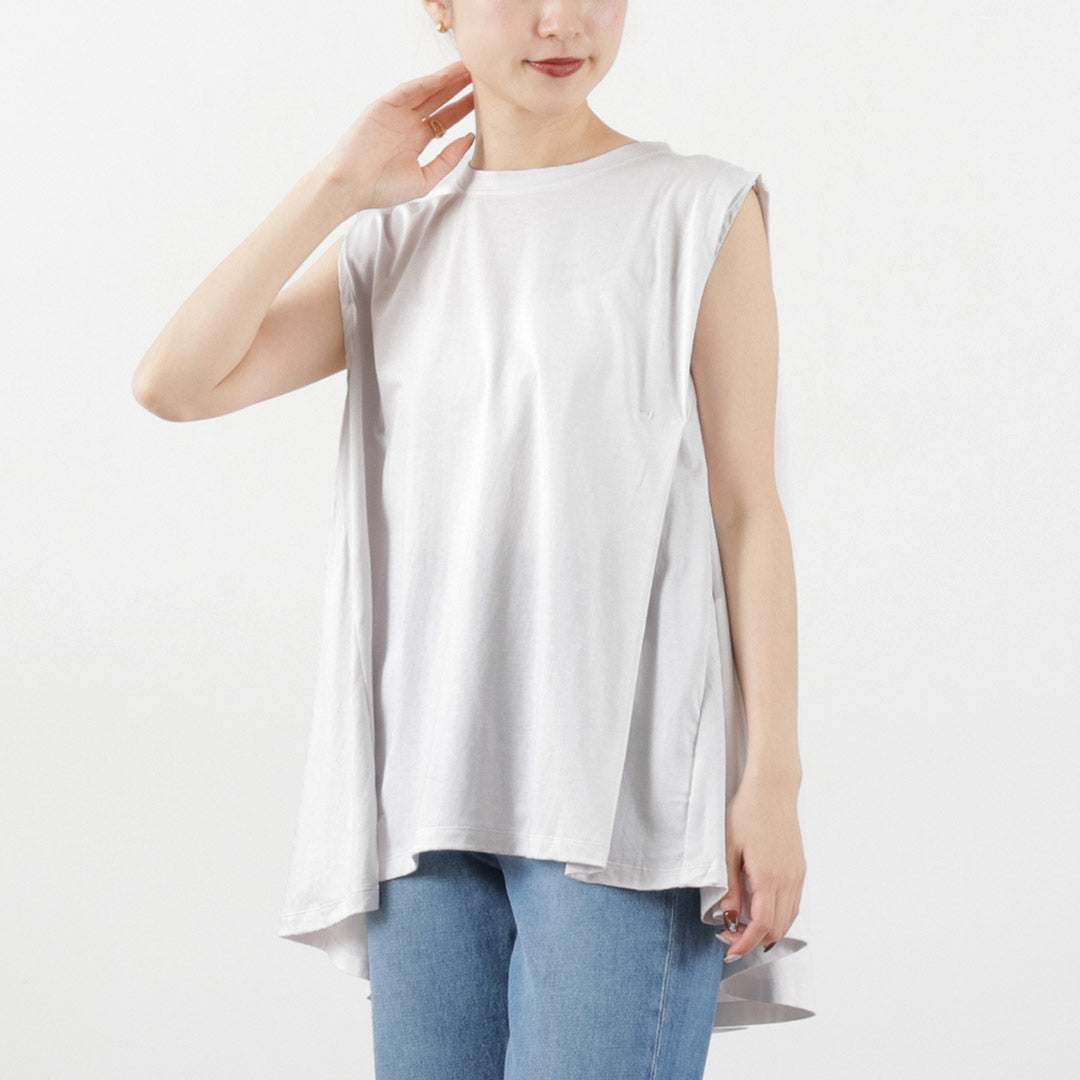 【50%OFF】MAO MADE(マオメイド) バックフレア ショルダータック ノースリーブ