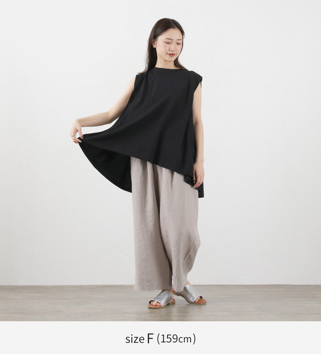 【50%OFF】MAO MADE(マオメイド) バックフレア ショルダータック ノースリーブ
