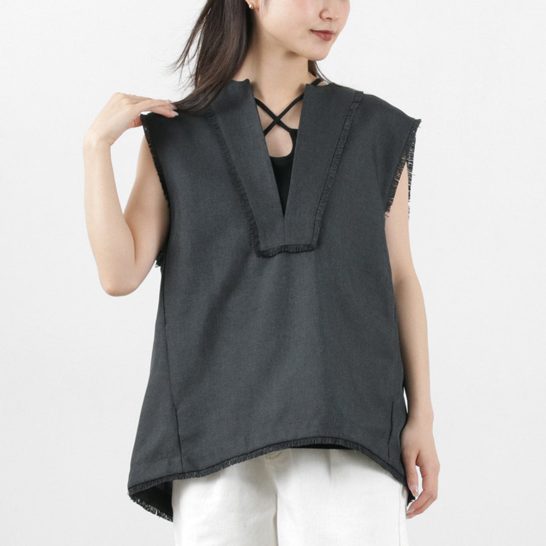 【50%OFF】CHIGNON(シニヨン) リネンライク フリンジ ベスト
