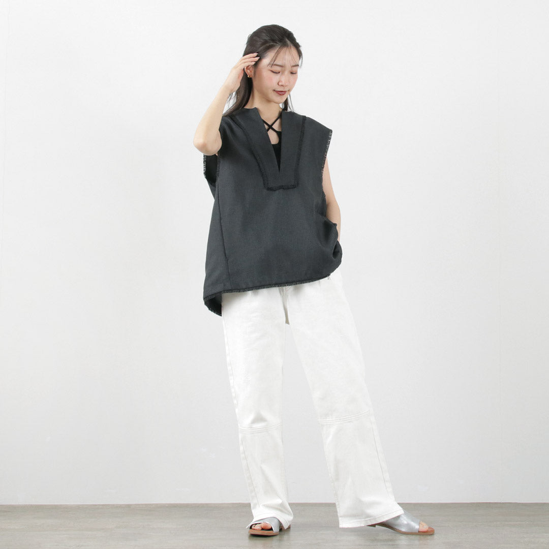 【50%OFF】CHIGNON(シニヨン) リネンライク フリンジ ベスト