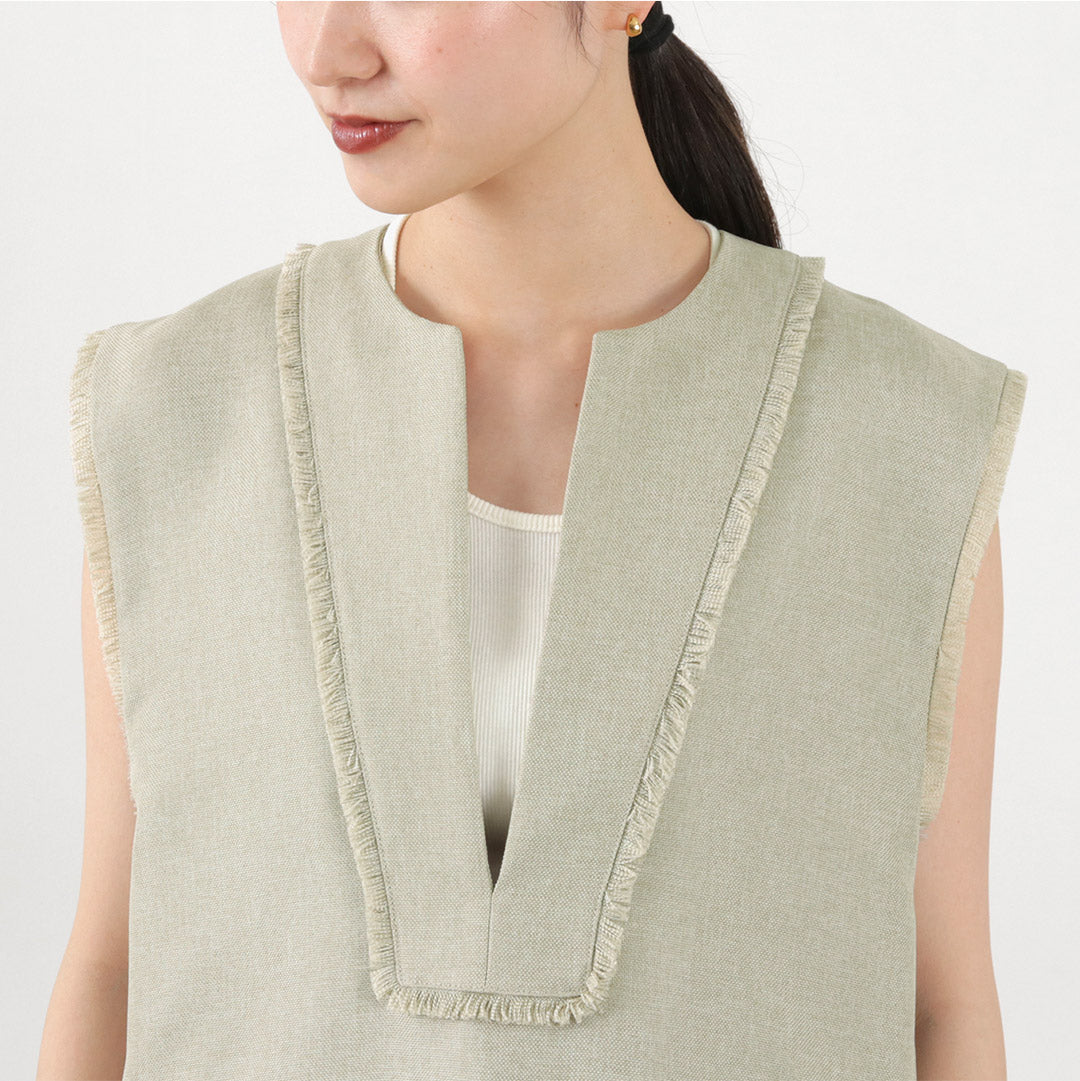 【50%OFF】CHIGNON(シニヨン) リネンライク フリンジ ベスト