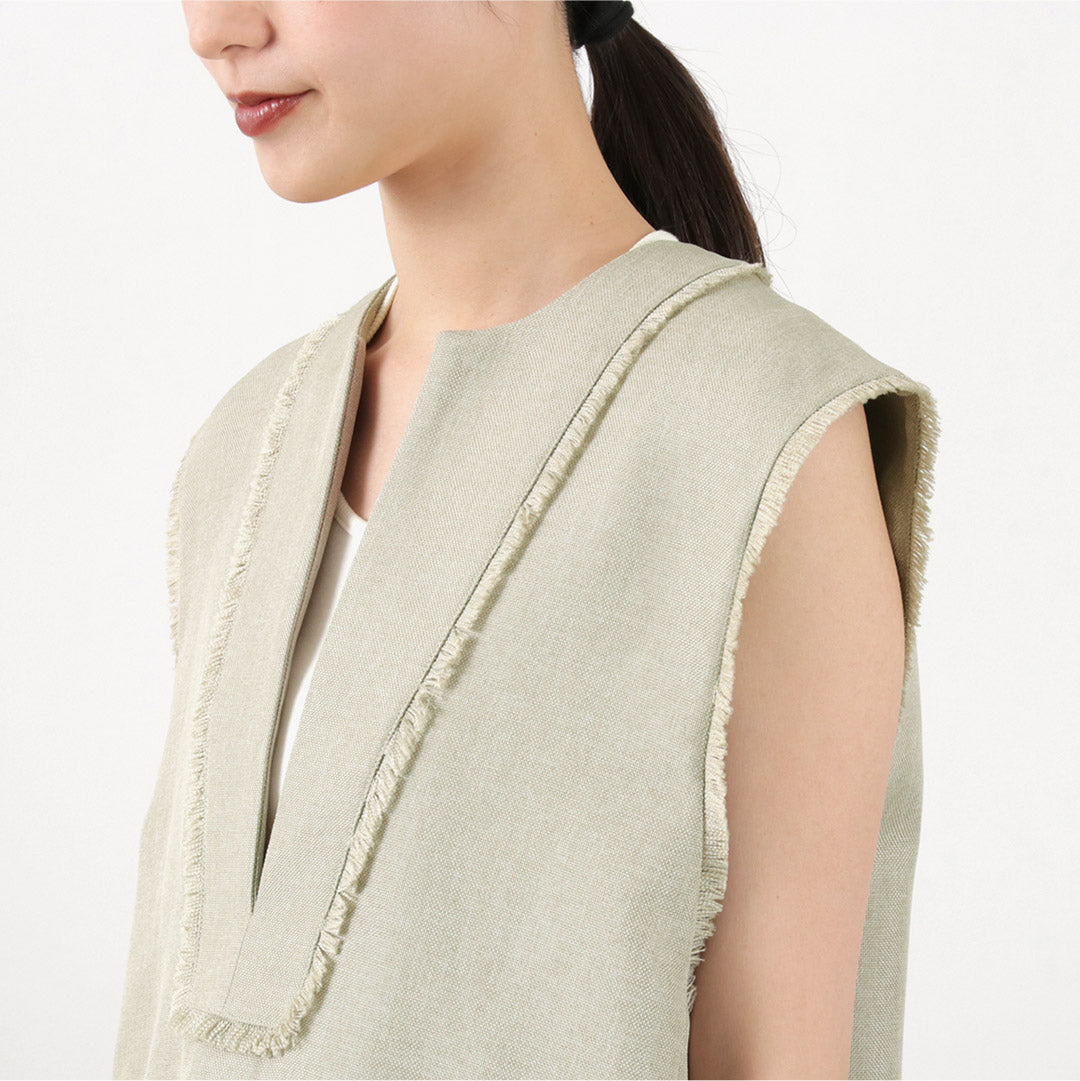 【50%OFF】CHIGNON(シニヨン) リネンライク フリンジ ベスト