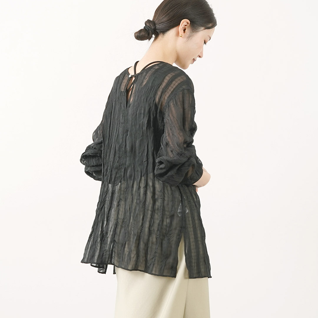 【50%OFF】CHIGNON(シニヨン) シアーチェック ワッシャーブラウス