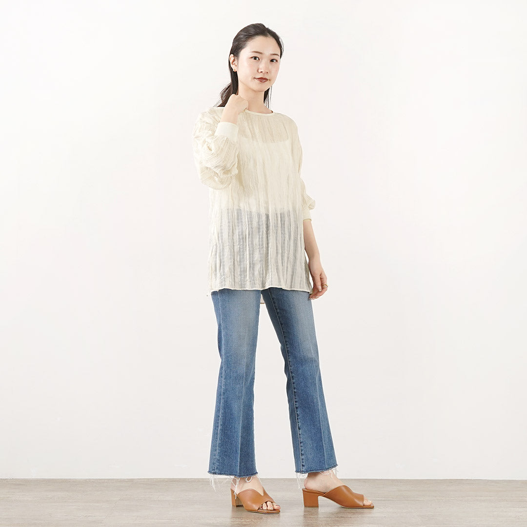 【50%OFF】CHIGNON(シニヨン) シアーチェック ワッシャーブラウス