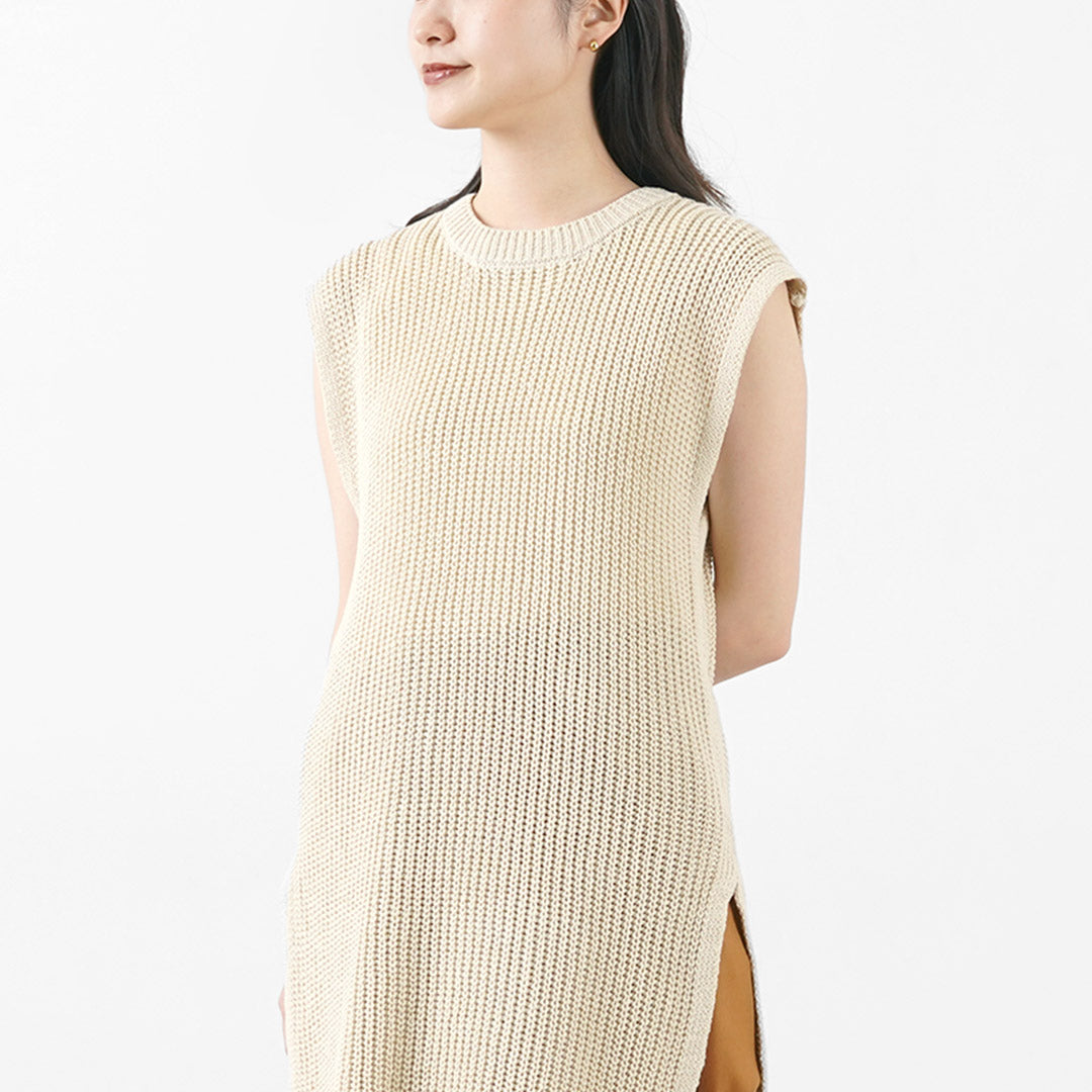 【50%OFF】CHIGNON(シニヨン) 畦編み フリンジ ロング ベスト