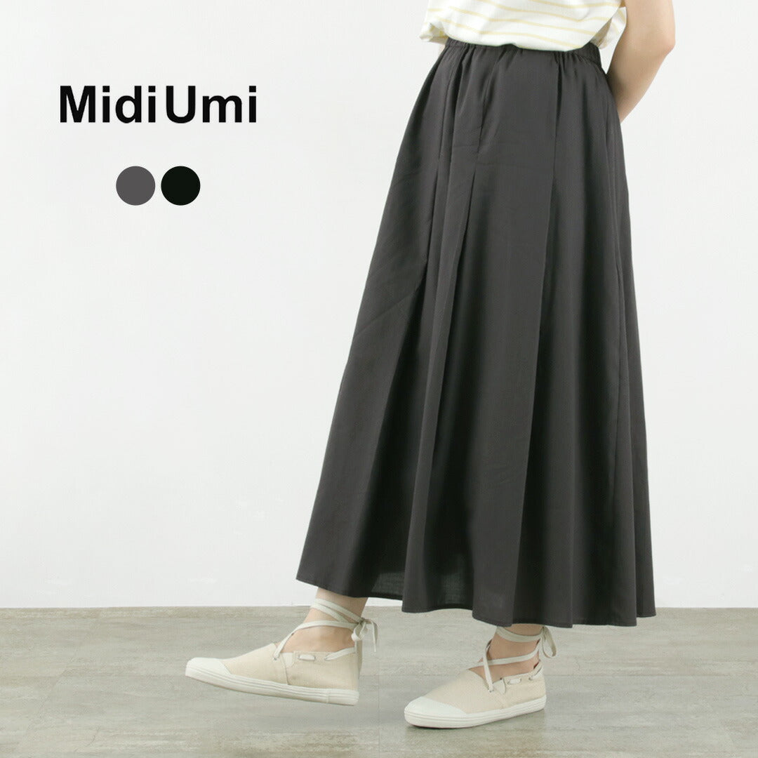 【50%OFF】MIDIUMI(ミディウミ) イージー ワイド タックスカート