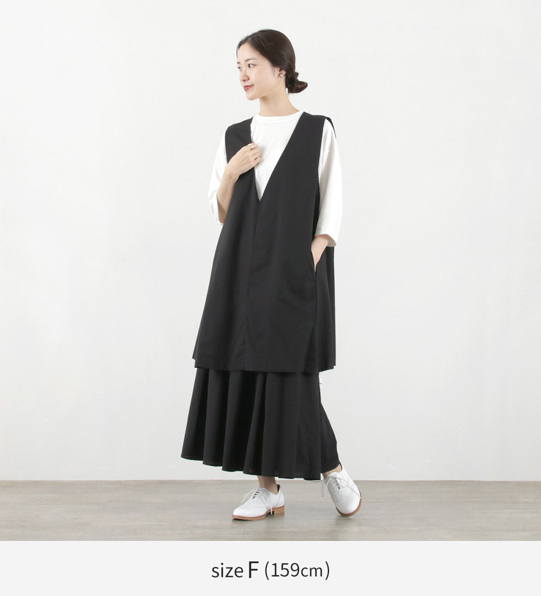 【50%OFF】MIDIUMI(ミディウミ) イージー ワイド タックスカート