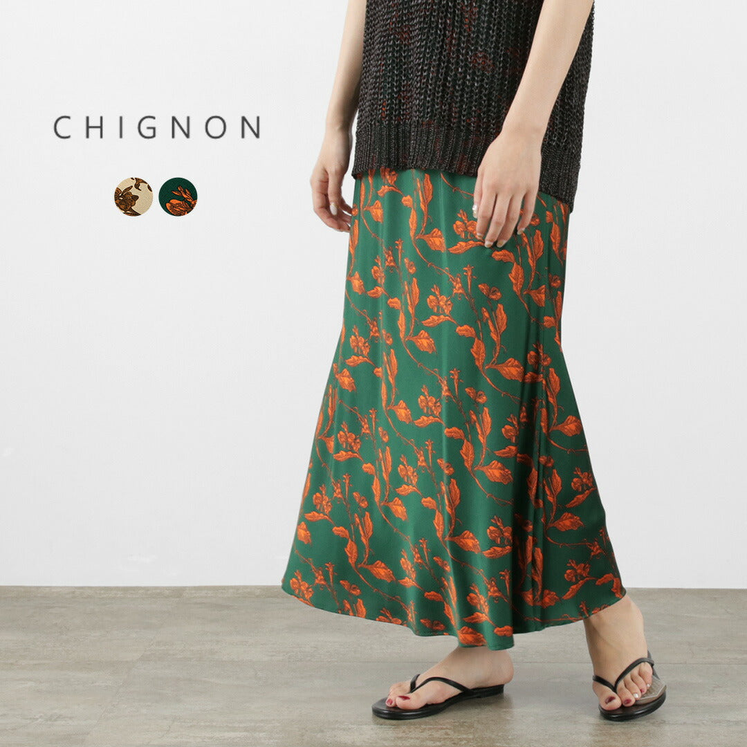 【50%OFF】CHIGNON(シニヨン) Vintage柄バイアスマーメイドスカート