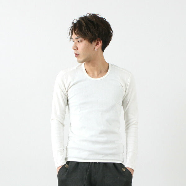 RE MADE IN TOKYO JAPAN(アールイー) カラー別注 パーフェクトインナー ロングスリーブ Uネック