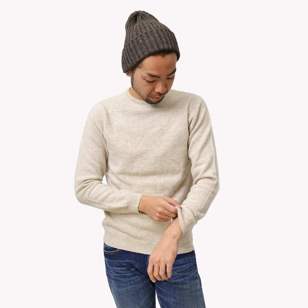 【50%OFF】WILLIAM LOCKIE(ウイリアムロッキー) ラムズウール クルーネック ニット