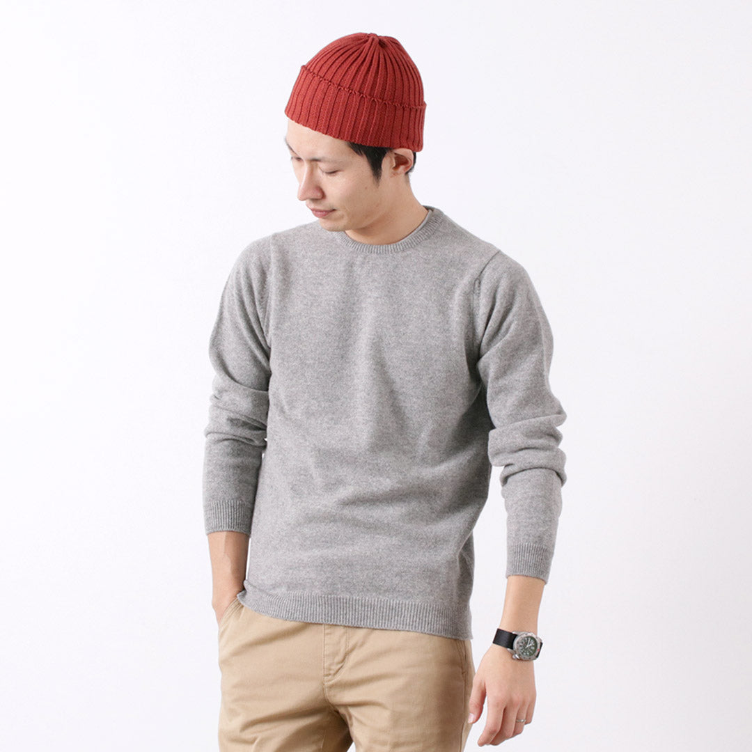 【20%OFF】WILLIAM LOCKIE(ウイリアムロッキー) ラムズウール クルーネック ニット