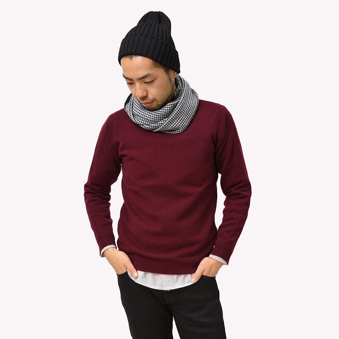 【20%OFF】WILLIAM LOCKIE(ウイリアムロッキー) ラムズウール クルーネック ニット