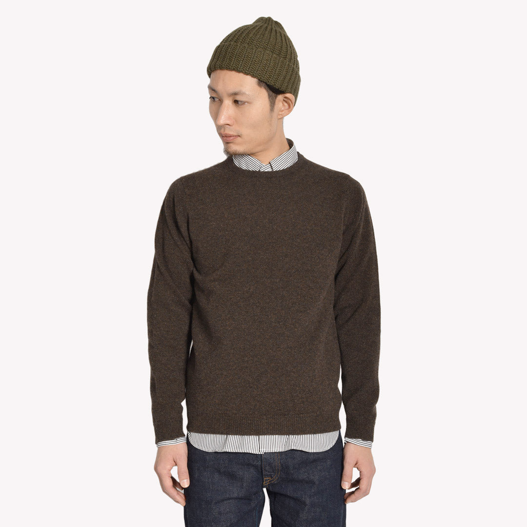 【20%OFF】WILLIAM LOCKIE(ウイリアムロッキー) ラムズウール クルーネック ニット