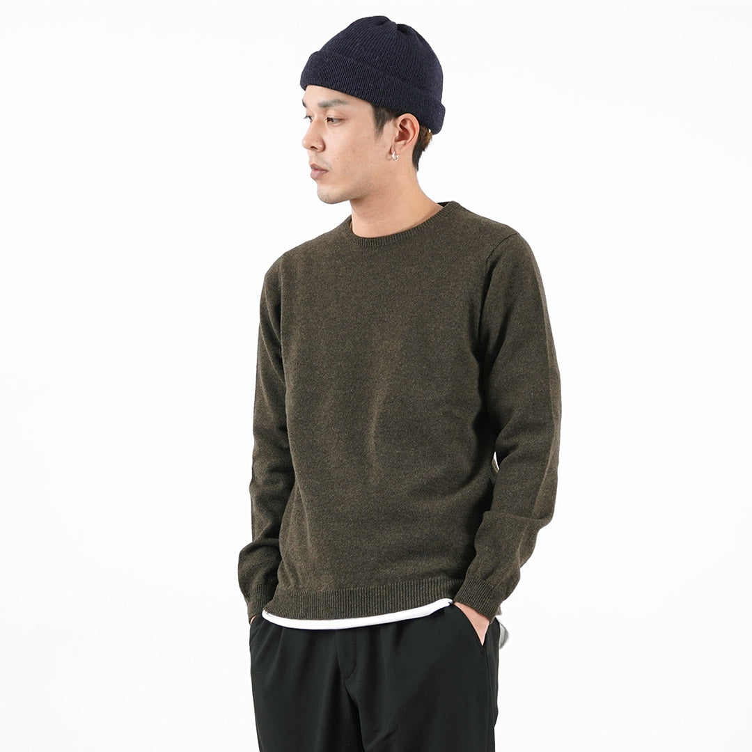 【20%OFF】WILLIAM LOCKIE(ウイリアムロッキー) ラムズウール クルーネック ニット