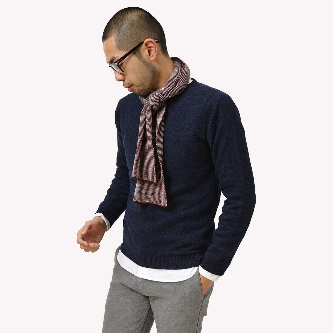 【20%OFF】WILLIAM LOCKIE(ウイリアムロッキー) ラムズウール クルーネック ニット
