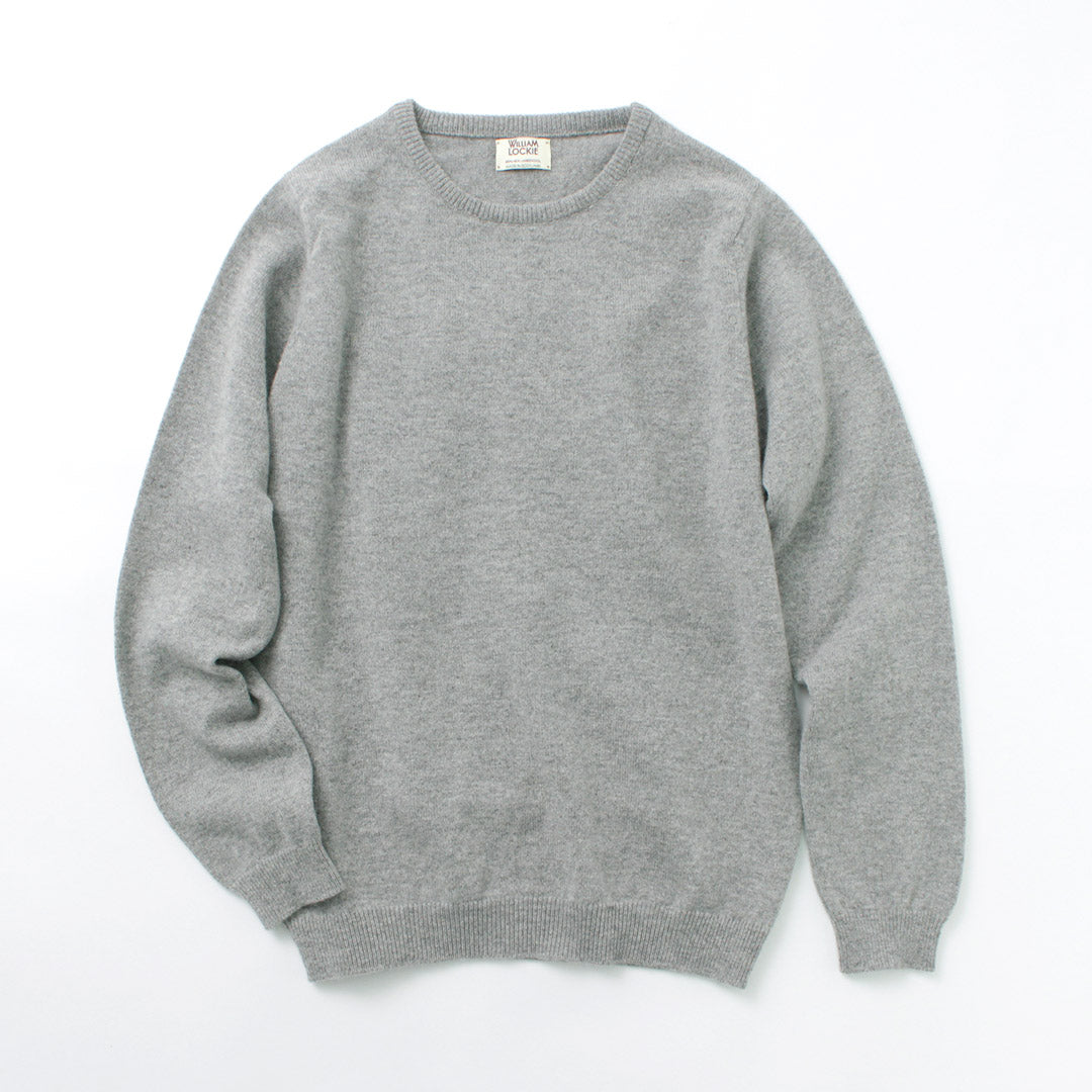 【20%OFF】WILLIAM LOCKIE(ウイリアムロッキー) ラムズウール クルーネック ニット