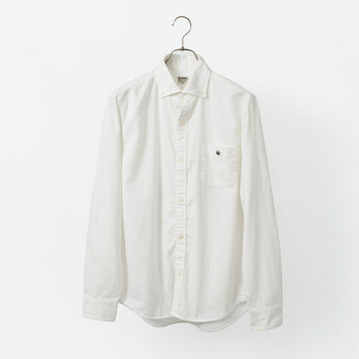 BARNS（バーンズ） カラー別注 オックス ロングスリーブ ボタンダウンシャツ / メンズ 長袖 無地 綿100 コットン 日本製 白 カジュアル OX REGULAR LS SHIRT