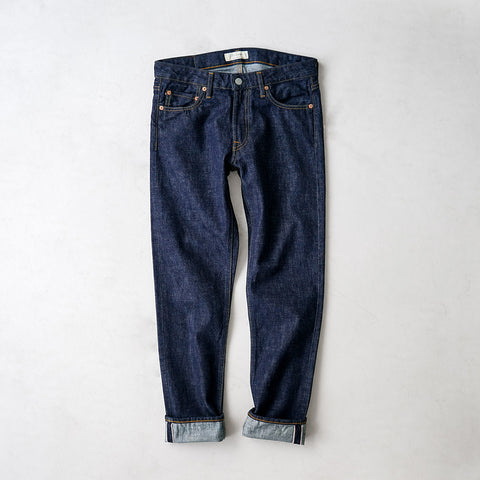 【nammi 】LINKABLE デニムエンブロイダリートップス(ブルー) Blue refabric（ブルーリファブリック） プレップ 13oz セルヴィッジ