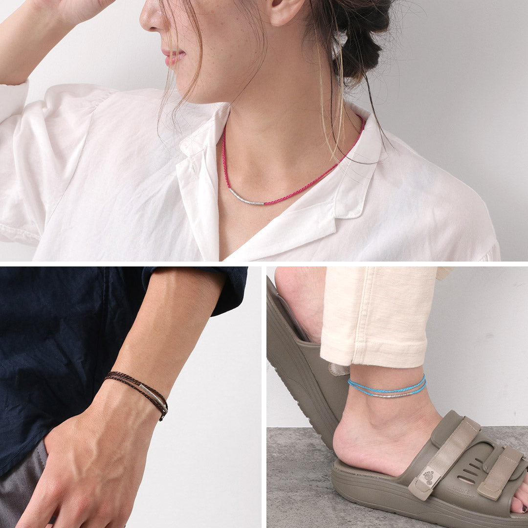 phaduA (パ・ドゥア) ワックスコード カレンシルバー チューブ 3wayアクセサリー