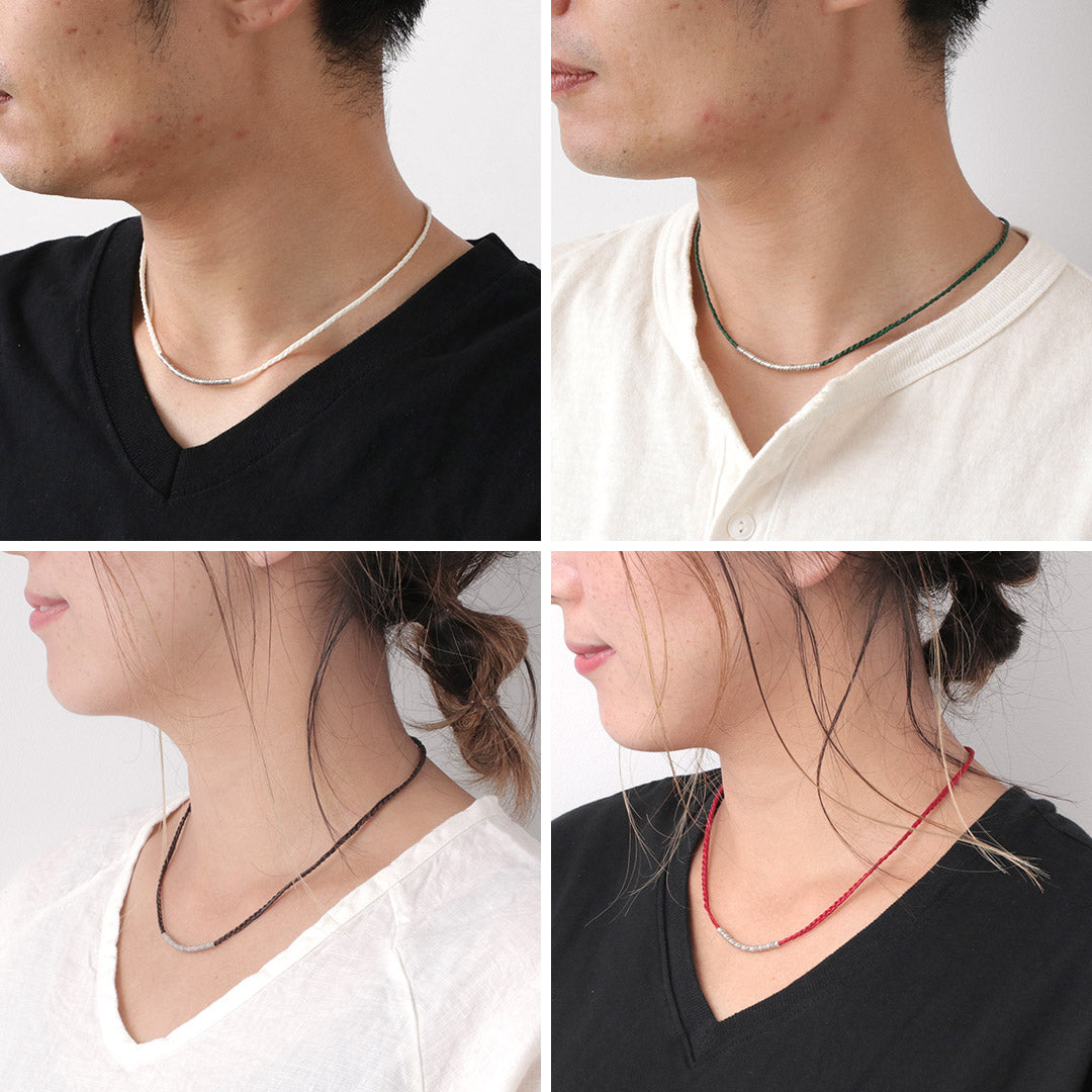 phaduA (パ・ドゥア) ワックスコード カレンシルバー チューブ 3wayアクセサリー