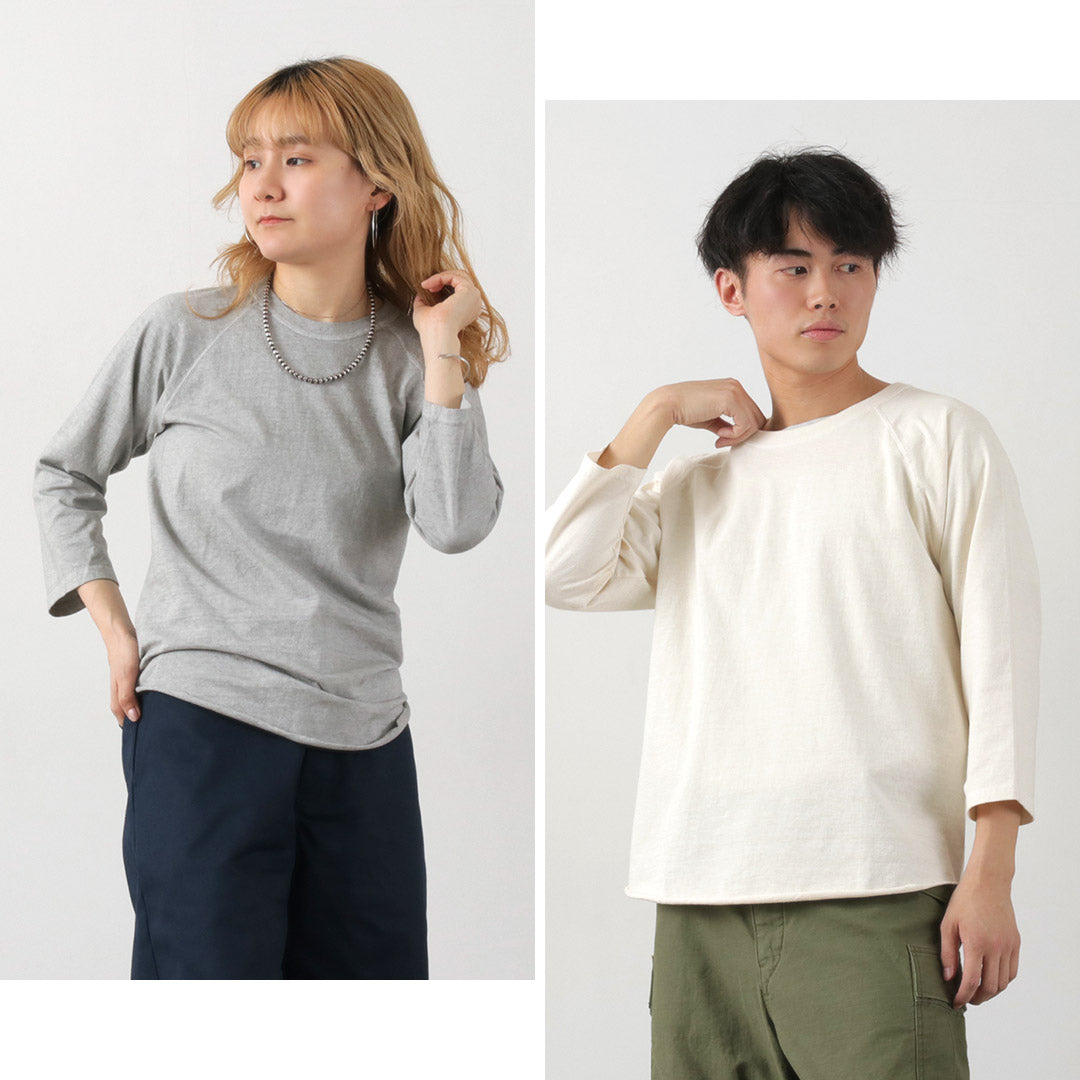 GOOD ON（グッドオン） カラー別注 ベースボール Ｔシャツ ラグラン / 7分袖 メンズ レディース ユニセックス アメリカ製生地 日本製 無地 ピグメントダイ GOLT-601 BASEBALL TEE