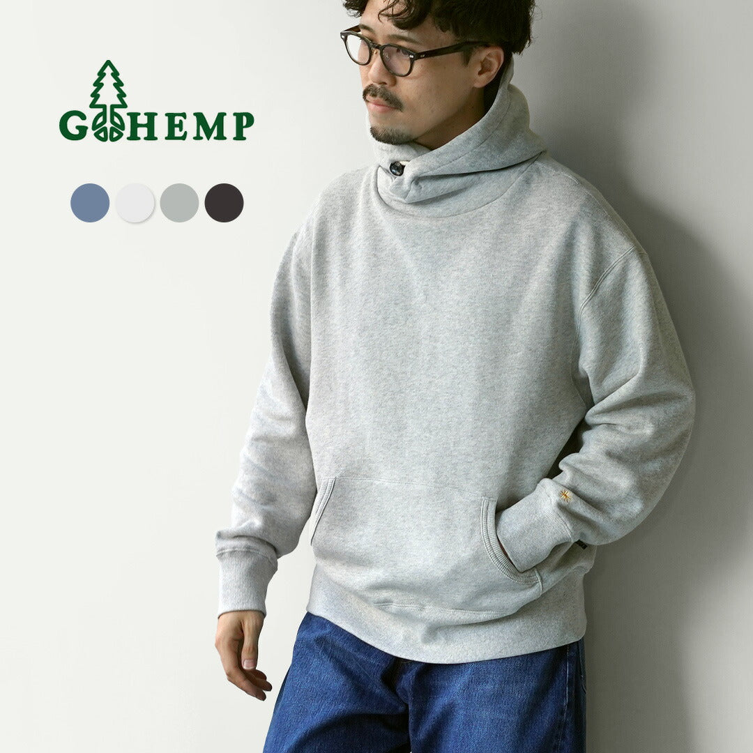 GOHEMP ヘンプショールフーディスモーキーローズ　L GOHEMP（ゴーヘンプ） ヘンプ ショール フーディー / メンズ パーカー