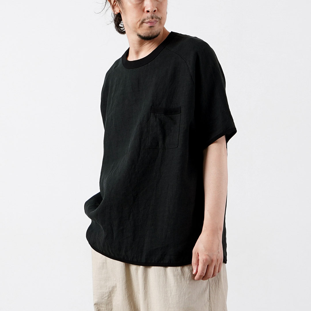 RE MADE IN TOKYO JAPAN（アールイー） フレンチリネンTシャツ 日本製