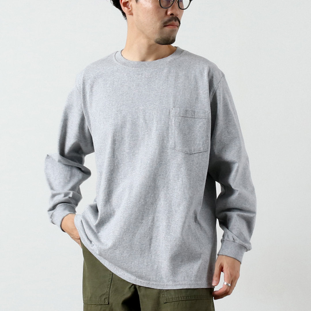GOODWEAR（グッドウェア） クルーネック ポケット Tシャツ 長袖
