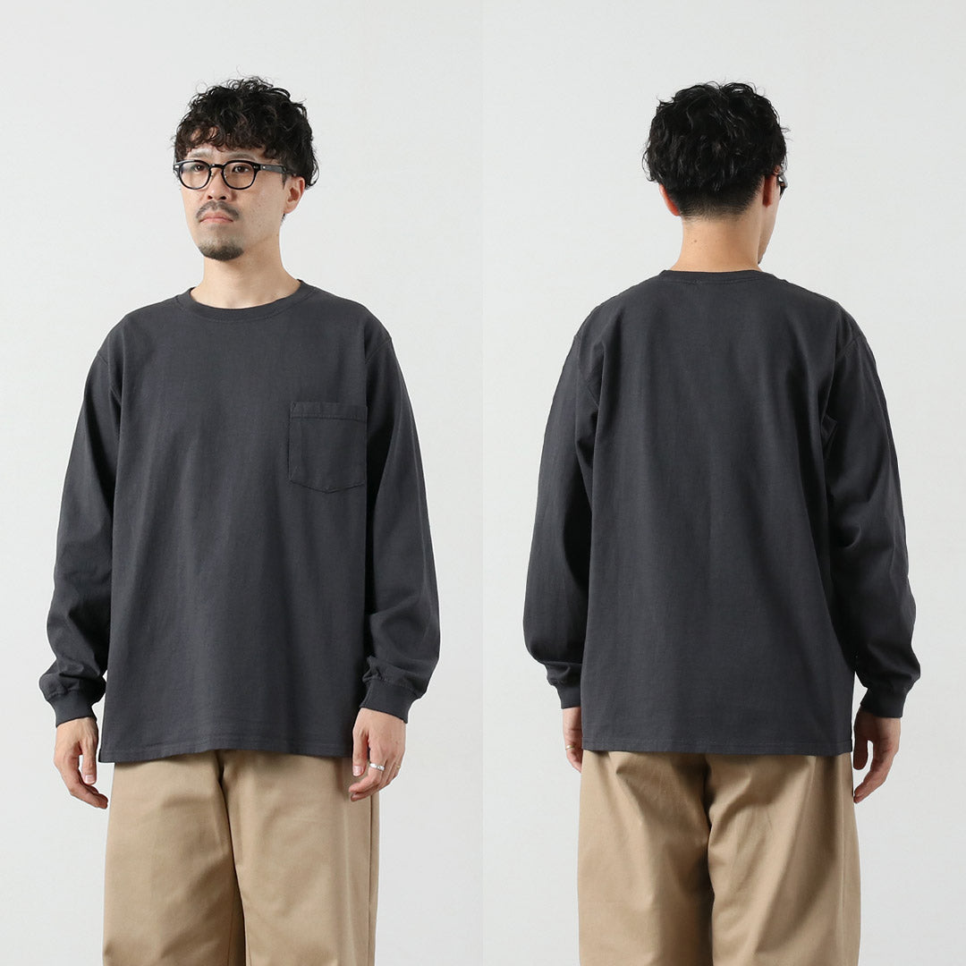 GOODWEAR（グッドウェア） クルーネック ポケット Tシャツ 長袖 / メンズ レディース ロンT 無地 2023年モデル Goodwear GOODWEAR（グッドウェア） クルーネック ポケット T