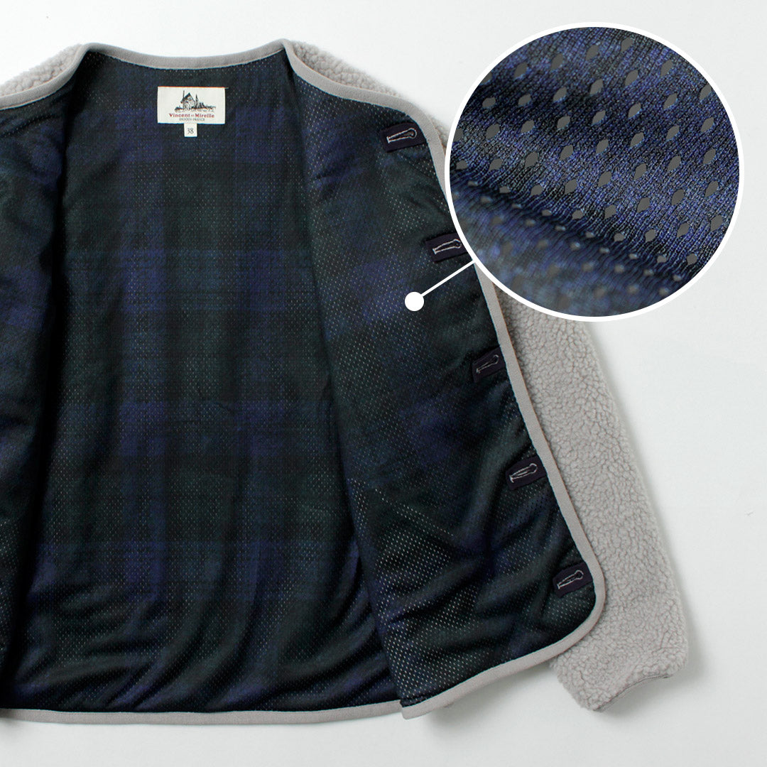 VINCENT ET MIREILLE（ヴァンソン エ ミレイユ） ボア カーディガン