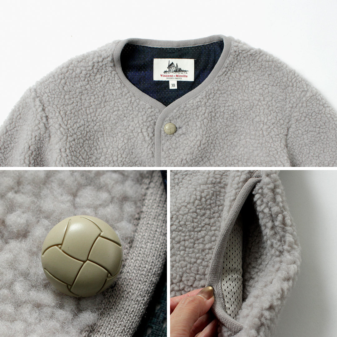 VINCENT ET MIREILLE（ヴァンソン エ ミレイユ） ボア カーディガン