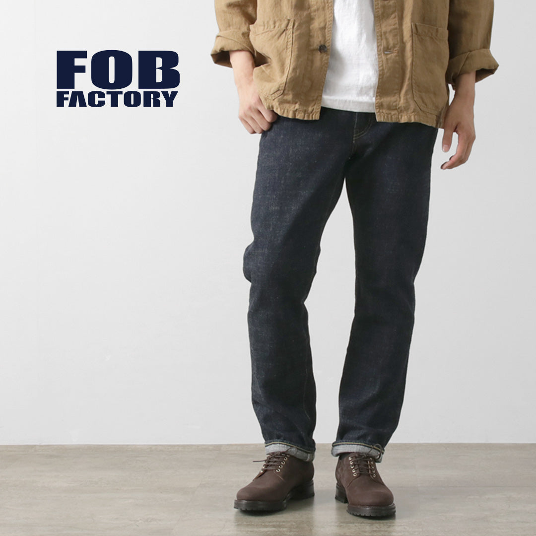 FOB FACTORY（FOBファクトリー） F147 G3 セルヴィッチ デニム 5P パンツ / メンズ ボトムス ジーパン スリムフィット  日本製 SELVEDGE DENIM 5P｜ROCOCO ONLINE STORE