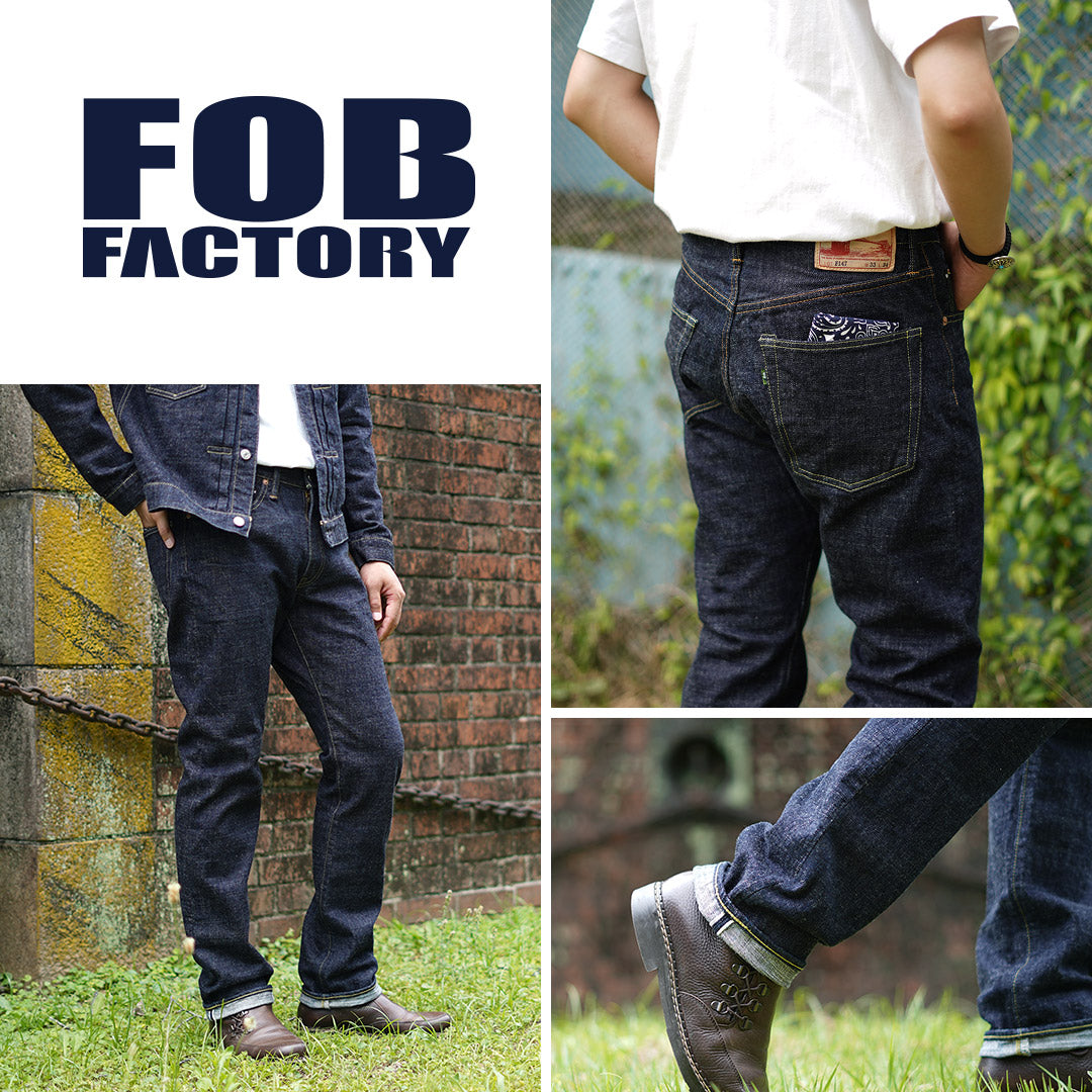FOB FACTORY(FOBファクトリー) F147 G3 セルヴィッチ デニム 5P パンツ / メンズ ボトムス ジーパン スリム ...