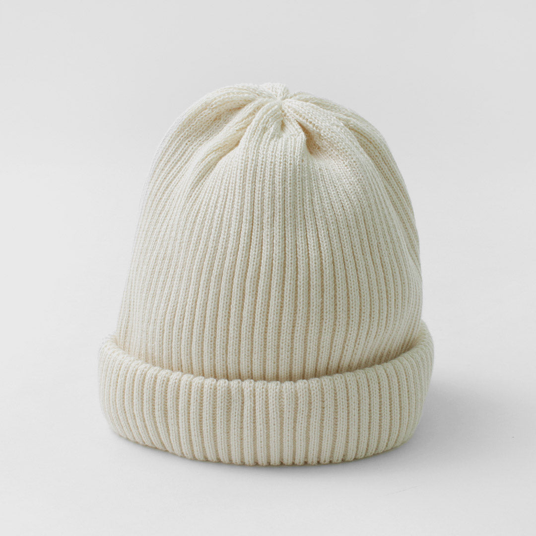 ROTOTO（ロトト） コットン ロールアップビーニー / メンズ レディース 帽子 ニット帽 綿100％ 日本製 COTTON ROLL UP BEANIE