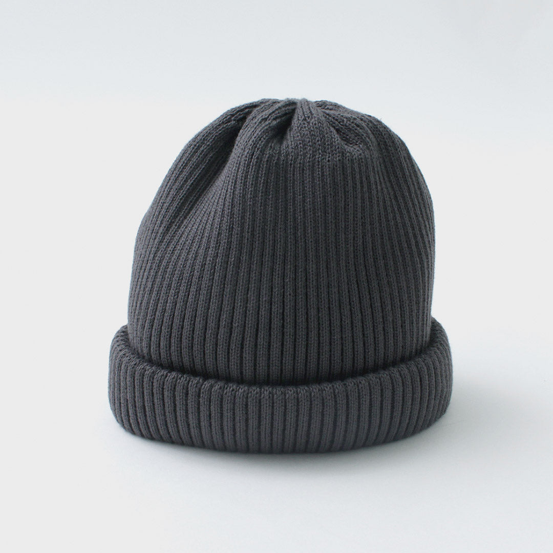 ROTOTO（ロトト） コットン ロールアップビーニー / メンズ レディース 帽子 ニット帽 綿100％ 日本製 COTTON ROLL UP BEANIE