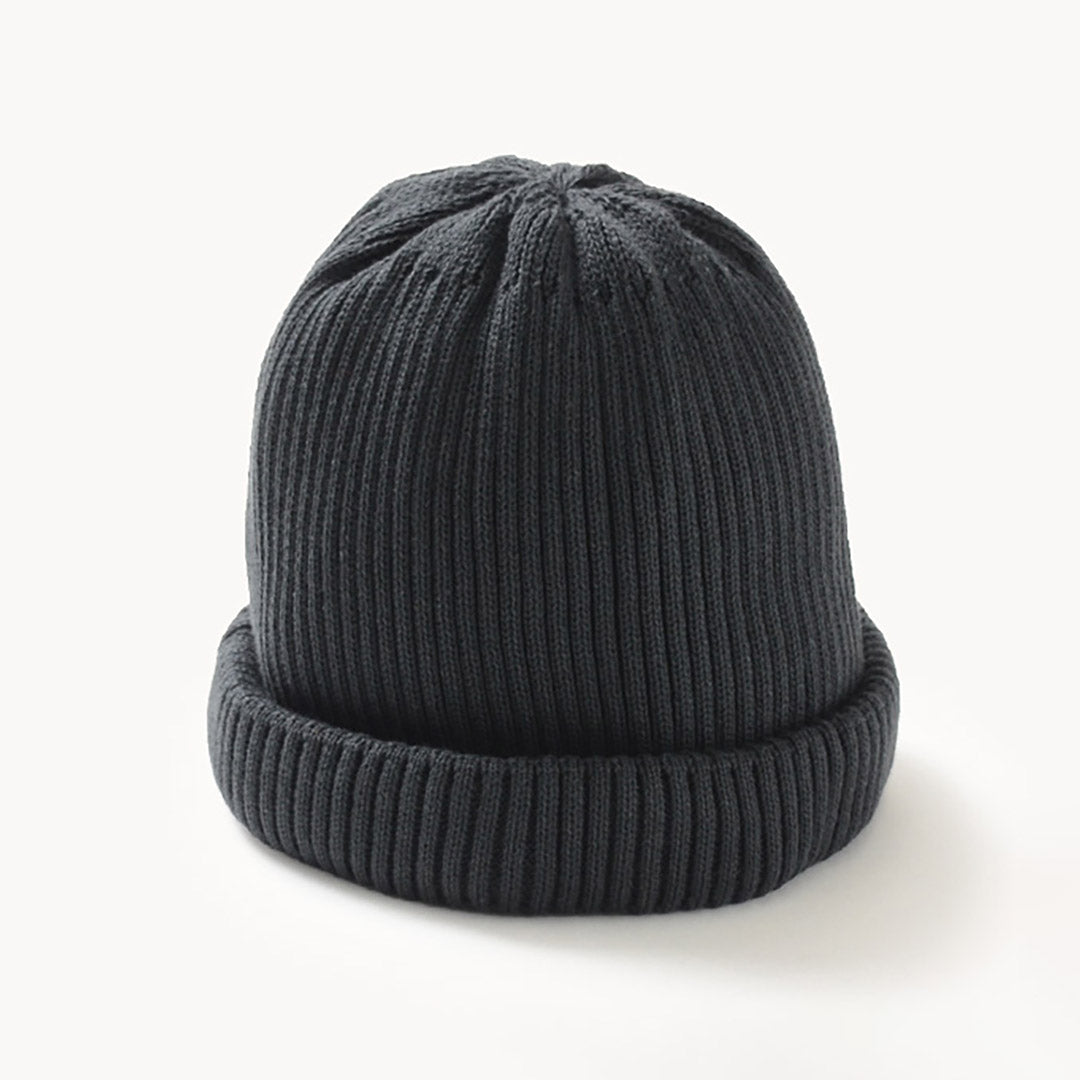 ROTOTO（ロトト） コットン ロールアップビーニー / メンズ レディース 帽子 ニット帽 綿100％ 日本製 COTTON ROLL UP BEANIE