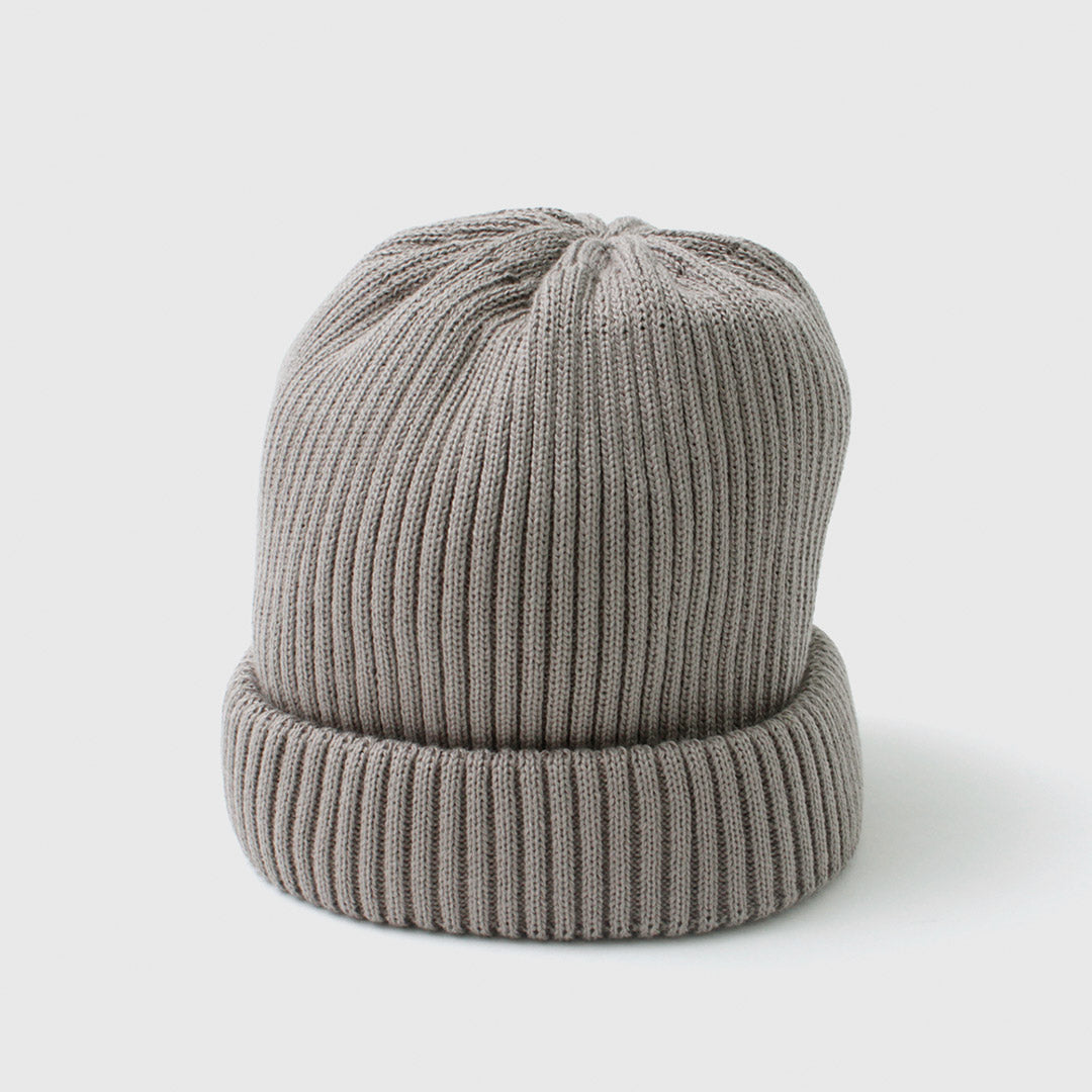 ROTOTO（ロトト） コットン ロールアップビーニー / メンズ レディース 帽子 ニット帽 綿100％ 日本製 COTTON ROLL UP BEANIE