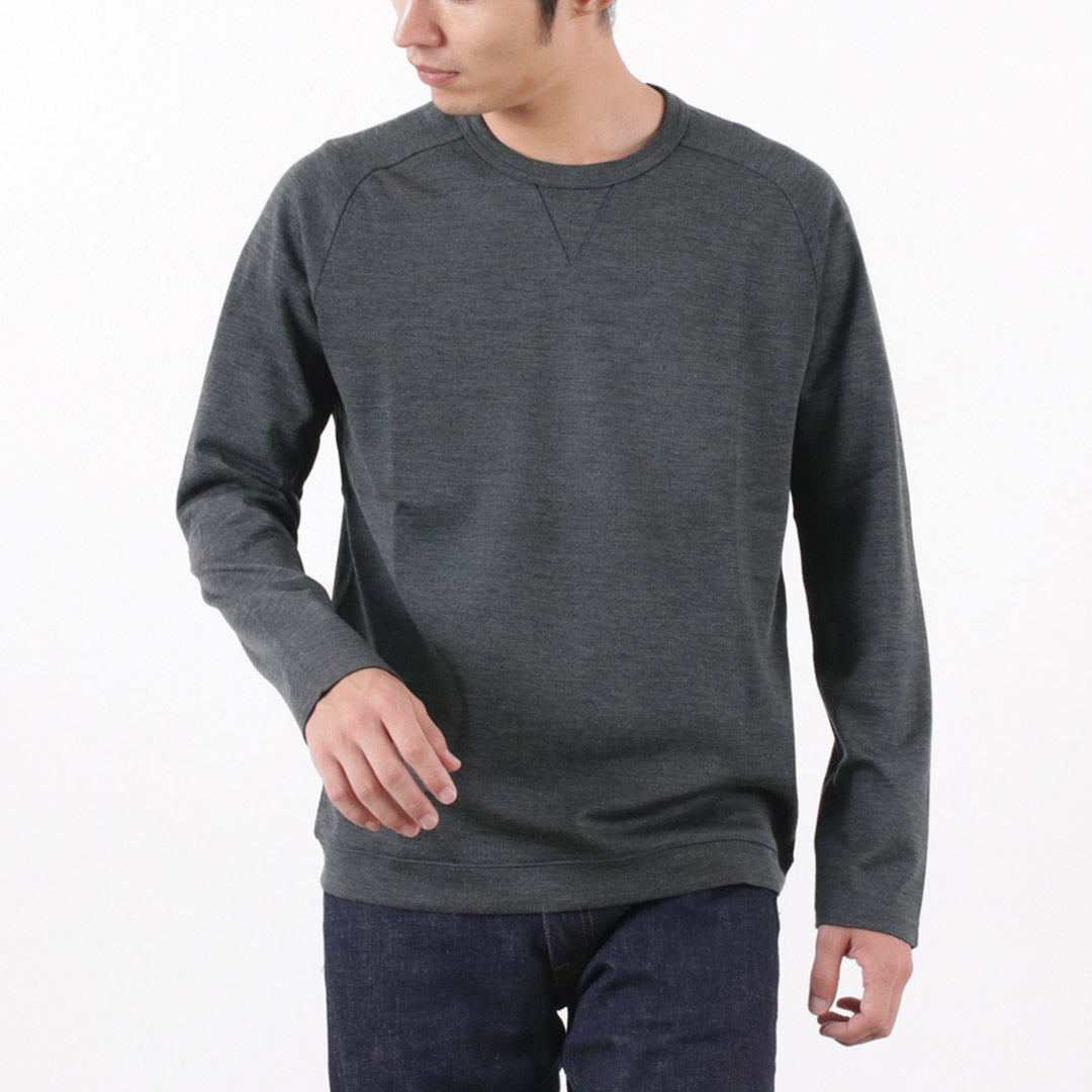 RE MADE IN TOKYO JAPAN（アールイー） ドレスウールニット クルーネック / メンズ トップス 長袖 薄手 日本製 Dress Wool Knit Crew Neck