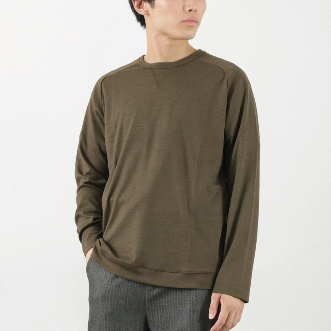 RE MADE IN TOKYO JAPAN（アールイー） ドレスウールニット クルーネック / メンズ トップス 長袖 薄手 日本製 Dress Wool Knit Crew Neck