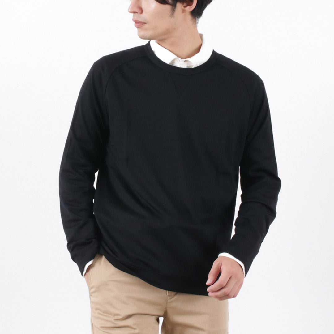 RE MADE IN TOKYO JAPAN（アールイー） ドレスウールニット クルーネック / メンズ トップス 長袖 薄手 日本製 Dress Wool Knit Crew Neck