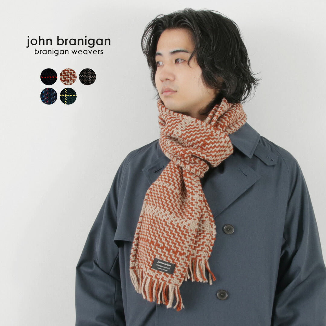 JOHN BRANIGAN（ジョンブラニガン） スカーフ / マフラー メンズ レディース ウール チェック ツイード 柄