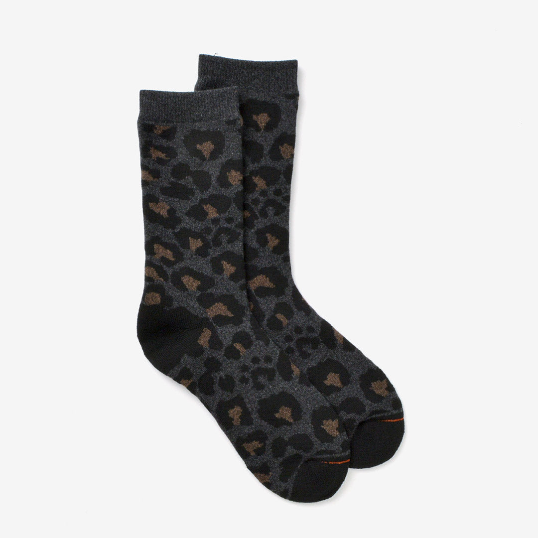 ROTOTO（ロトト） R1340 パイル レオパード クルー ソックス / メンズ レディース ヒョウ柄 靴下 日本製 PILE LEOPARD CREW SOCKS