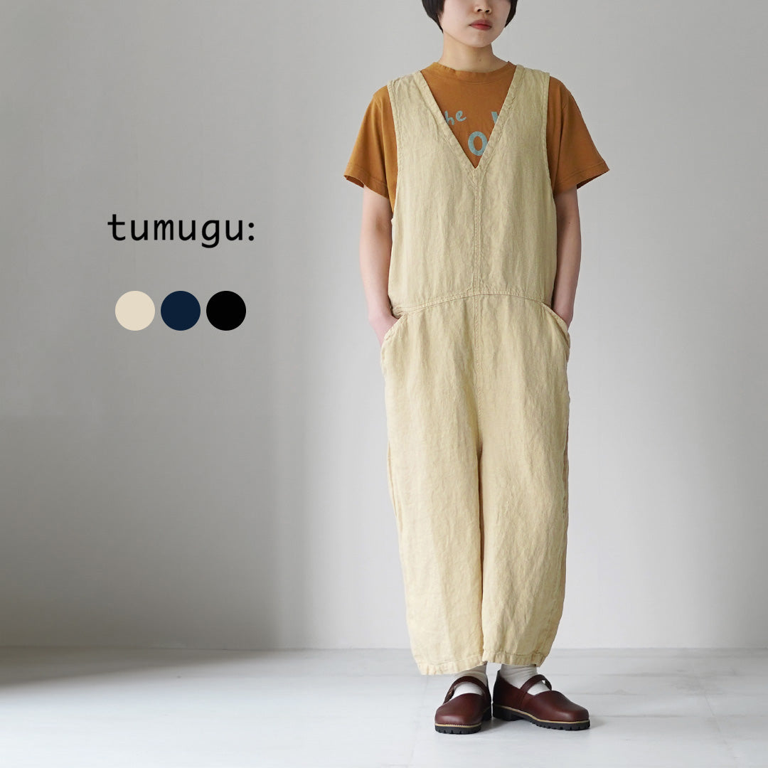 TUMUGU（ツムグ） ソリトリネン サロペット 日本製 / レディース