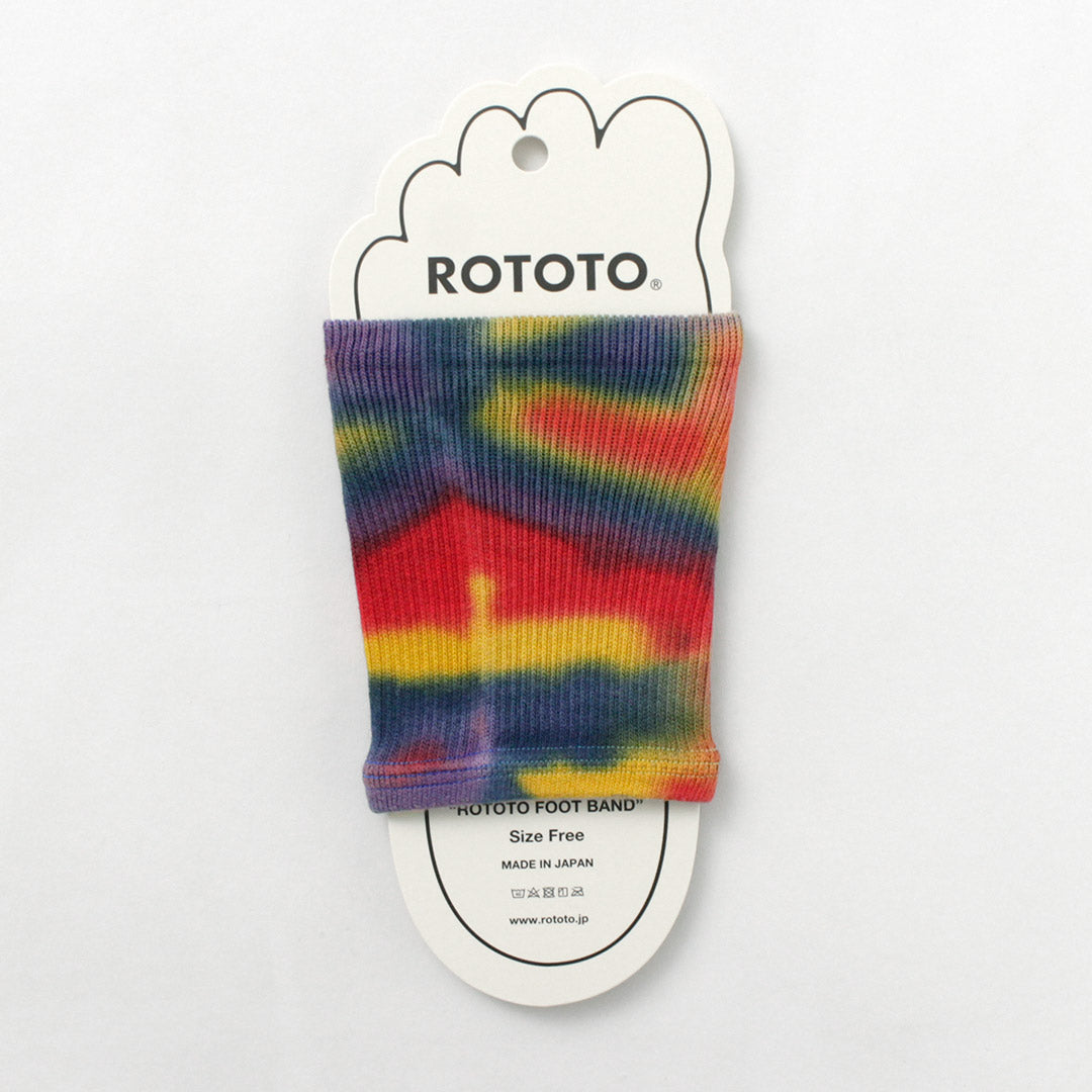 ROTOTO（ロトト） R1314 フットバンド タイダイ / サンダルソックス 靴下 夏 メンズ レディース 日本製 ROTOTO FOOT BAND TIE DYE