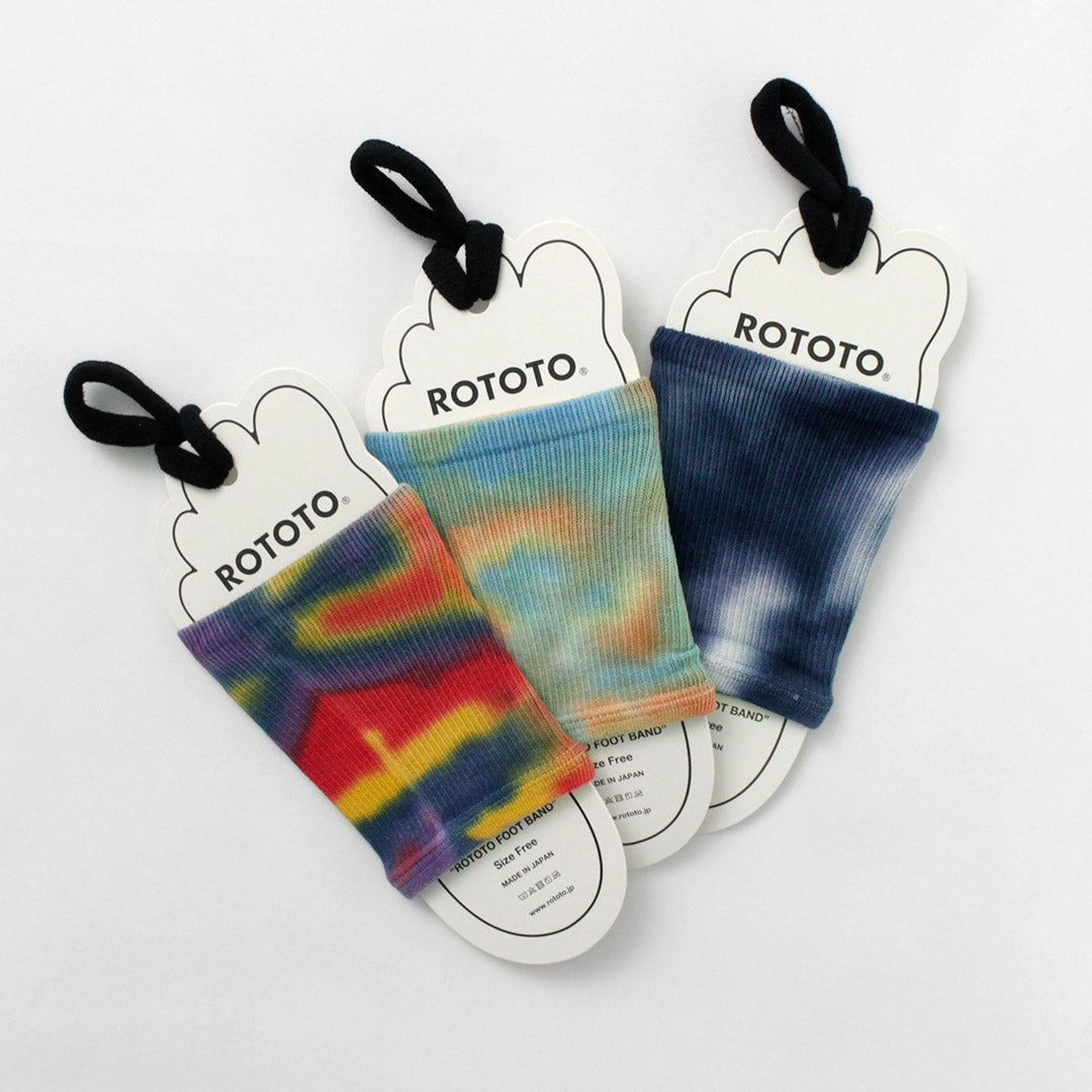 ROTOTO（ロトト） R1314 フットバンド タイダイ / サンダルソックス 靴下 夏 メンズ レディース 日本製 ROTOTO FOOT BAND TIE DYE